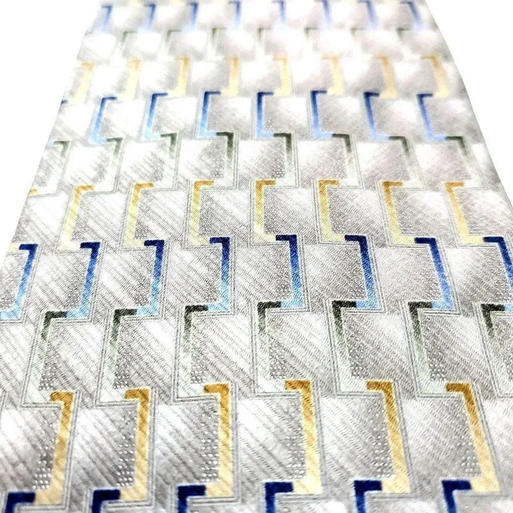 Jos A Bank Print Gray Geometric USA‎